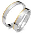 Wedding Rings 8ct Yellow-White Gold With Diamond