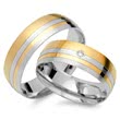 Wedding rings 18ct yellow-white gold with diamond