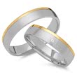 Wedding rings 8ct yellow-white gold with diamond