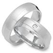 Wedding rings 8ct white gold with diamond