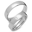 Wedding rings 8ct white gold with diamond