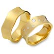 Wedding rings 18ct yellow gold 9 diamonds
