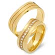 Wedding rings 8ct yellow gold 34 diamonds