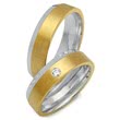 Wedding rings 8ct yellow-white gold 16 brilliants