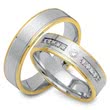 Wedding rings 14ct yellow-white gold 11 diamonds