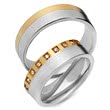 Wedding rings 8ct yellow-white gold 20 diamonds