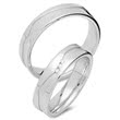 Wedding rings 14ct white gold 3 diamonds