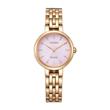 Reloj de mujer l elegance con eco-drive, acero inoxidable, rosado IP