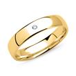 Engravable Wedding Rings In 14 Carat Gold With Diamond