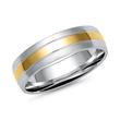 Wedding rings in yellow and white gold with 18 diamonds