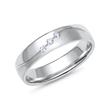Wedding rings in white gold or platinum with 3 diamonds