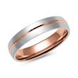 Wedding rings in rose and white gold with diamond
