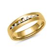 Gold wedding rings with 7 diamonds