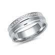 Wedding rings in white gold or platinum with 12 diamonds