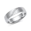 Wedding rings in white gold or platinum with 5 diamonds