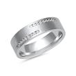 Wedding rings in white gold or platinum with 18 diamonds