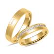 Wedding rings in gold with 36 diamonds