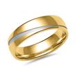 Wedding rings in yellow and white gold with 7 diamonds