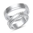 Wedding rings in white gold or platinum with 82 brilliant-cut diamonds