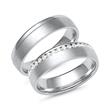 Wedding rings in white gold or platinum with 39 diamonds