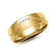 Gold wedding rings with 5 diamonds