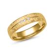 Gold wedding rings with 3 diamonds