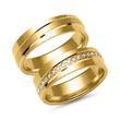 Wedding rings in gold with 38 diamonds