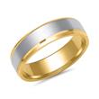 Wedding rings in yellow and white gold with 3 diamonds