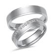 White gold or platinum wedding rings with 38 diamonds