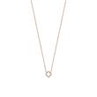 Ladies necklace in 925 sterling silver, rose gold plated, cubic zirconia