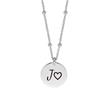 Ladies necklace in sterling silver with pendant, engravable