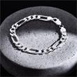 Sterling silver bracelet: Figaro bracelet silver 8mm