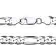 Sterling silver chain: Figaro chain silver 8mm