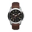 Chronograph with leather strap for men