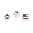 Floating Charm Set Usa Sterling Silver