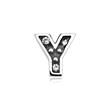 Charm Letter Y Sterling Silver Zirconia