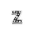 Charm letter Z sterling silver zirconia