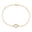 Ladies Bracelet Heart Made Of 585 Gold With Zirconia