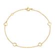 Pulsera corazón para mujer en oro 14 quilates