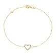 Pulsera corazón de oro 9 quilates con circonitas para mujer