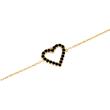 Pulsera corazón de oro 9 quilates con circonitas para mujer