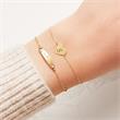 Ident bracelet in 9Kk gold with hearts