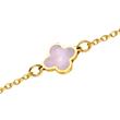 14K gold bracelet for ladies with mother-of-pearl flowers