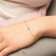Ladies bracelet heart in 14-carat gold, mother-of-pearl