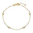 Ladies bracelet in 375 gold with cubic zirconia