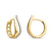 Polished gold earrings: 8ct yellow gold zirconia