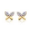 8ct yellow gold stud earrings with zirconia