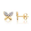 8ct yellow gold stud earrings with zirconia