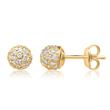 Gold earrings: 8ct yellow gold with zirconia