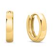 Finely knitted hoops in 8ct yellow gold